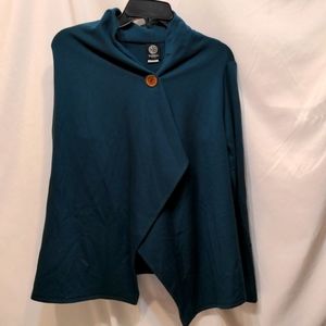 Bobeau dark green cardigan sweater size MP